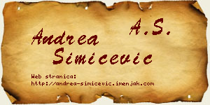 Andrea Simićević vizit kartica
